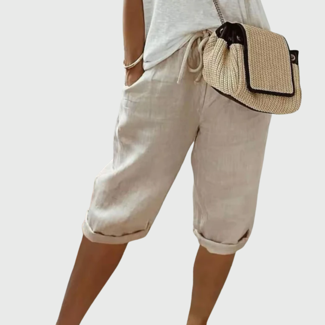Janet | Linen Full Shorts