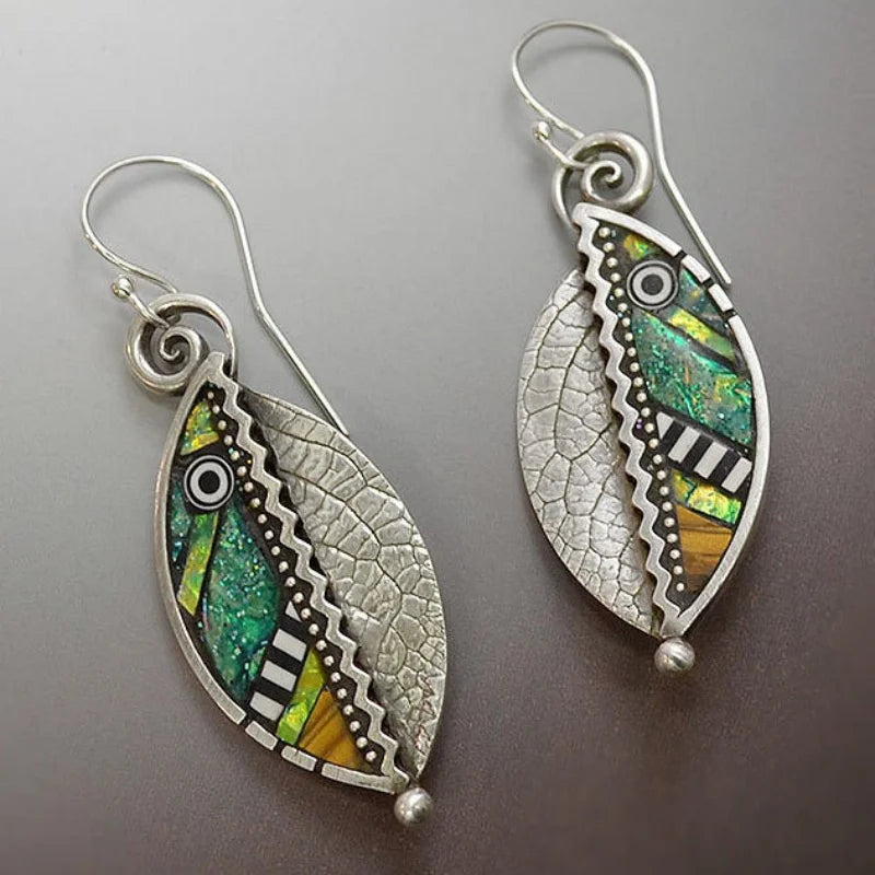 Bohemian Colorful Leaf Earrings