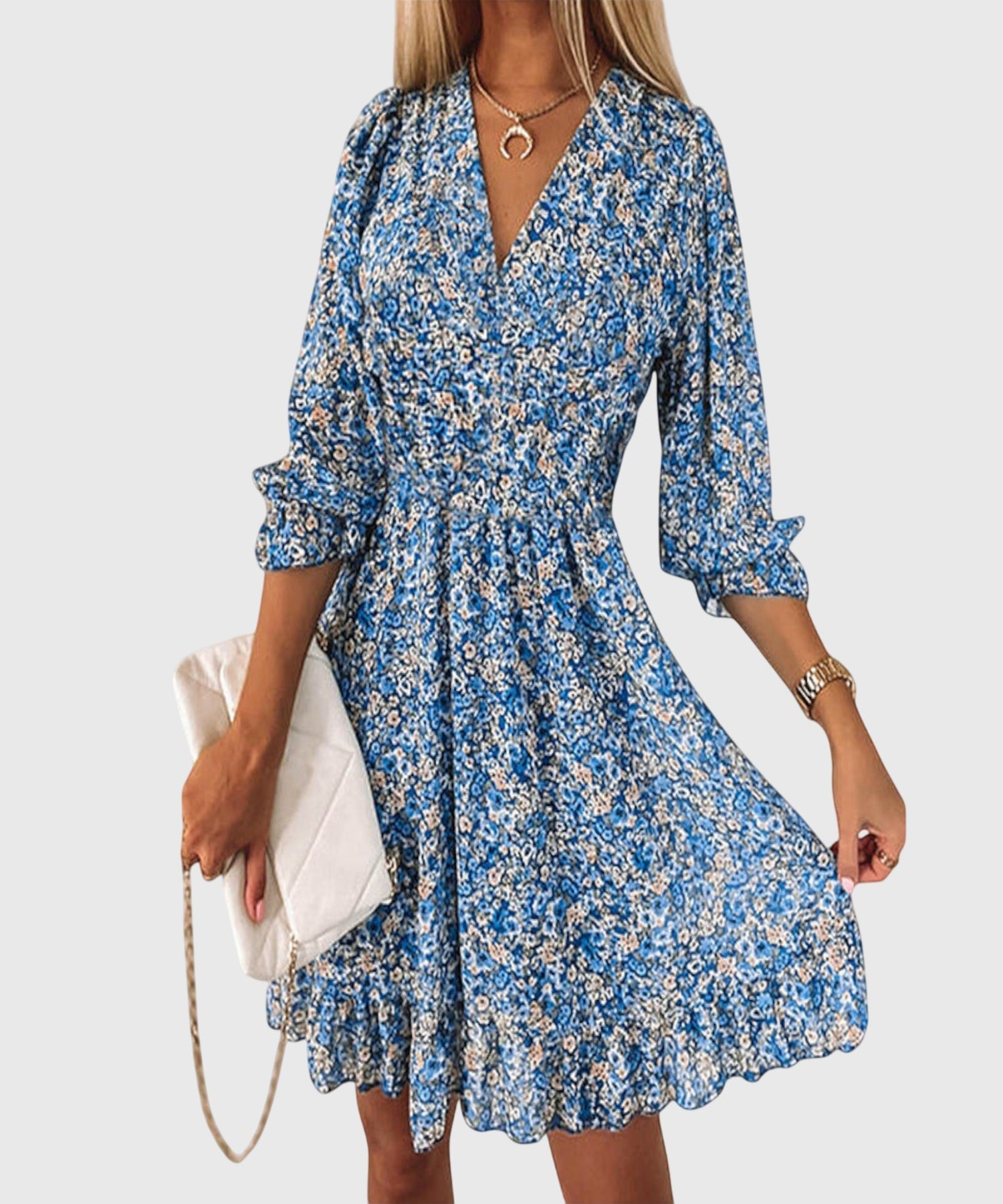 Emy™ | Floral Puff Sleeve Dress